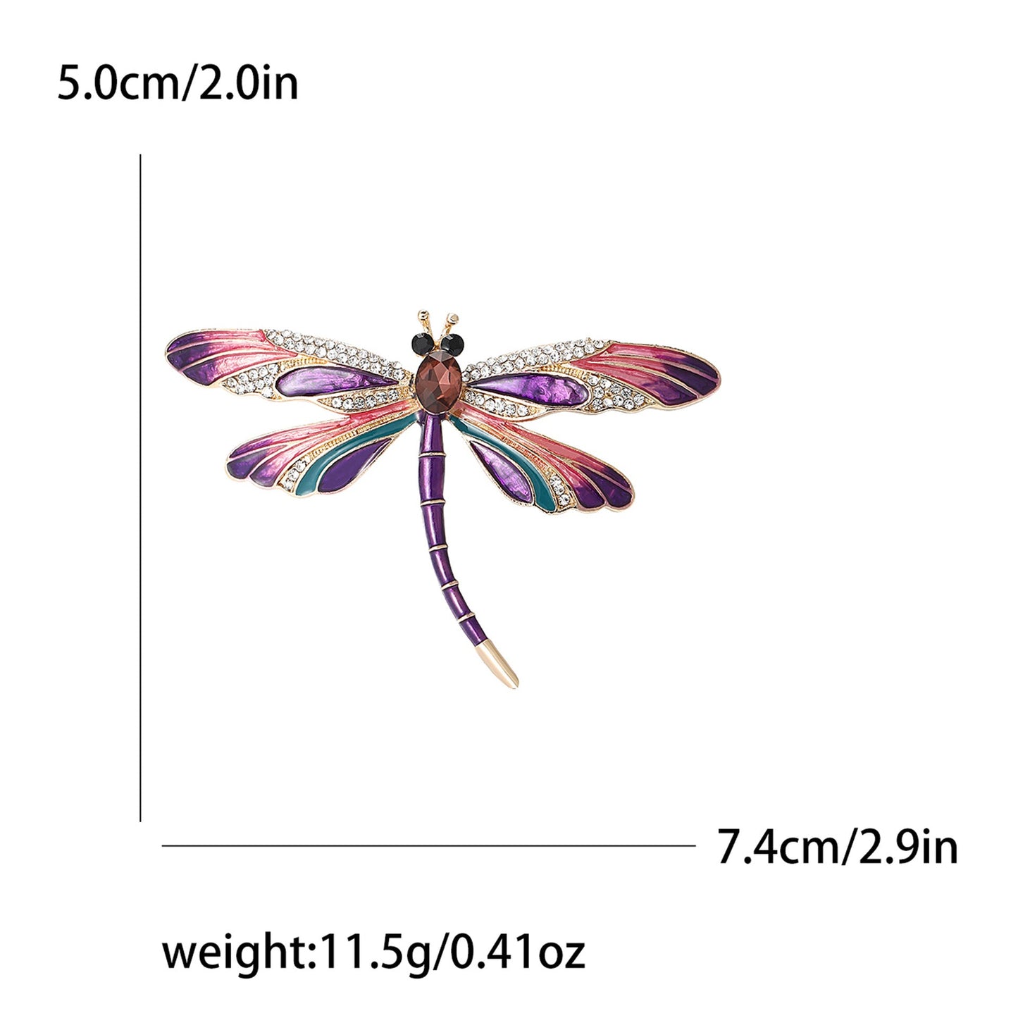 Creative Alloy Enamel Dragonfly Brooch For Women