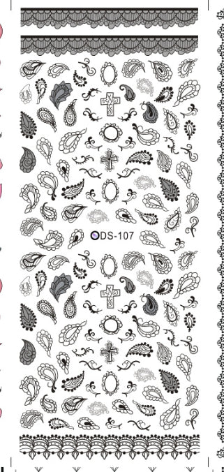 Watermark sticker decal nail sticker