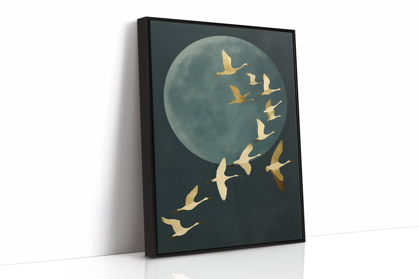 Golden Flight Beneath a Silent Moon