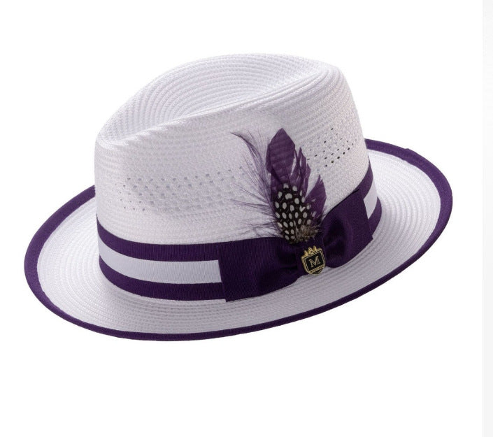 New Colorful Feather Jazz Hat For Sun Protection