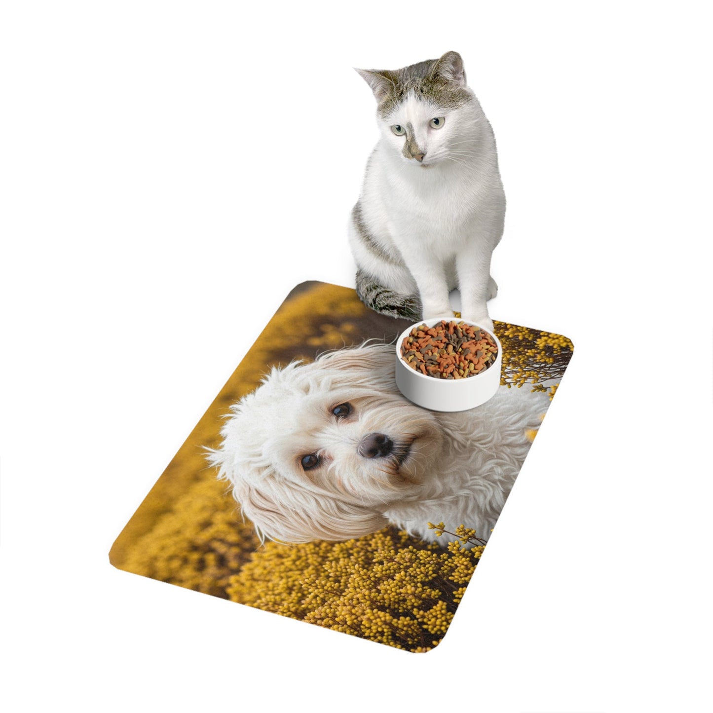 Tapis antidérapant pour animaux de compagnie – Tapis d'alimentation étanche pour chiens
