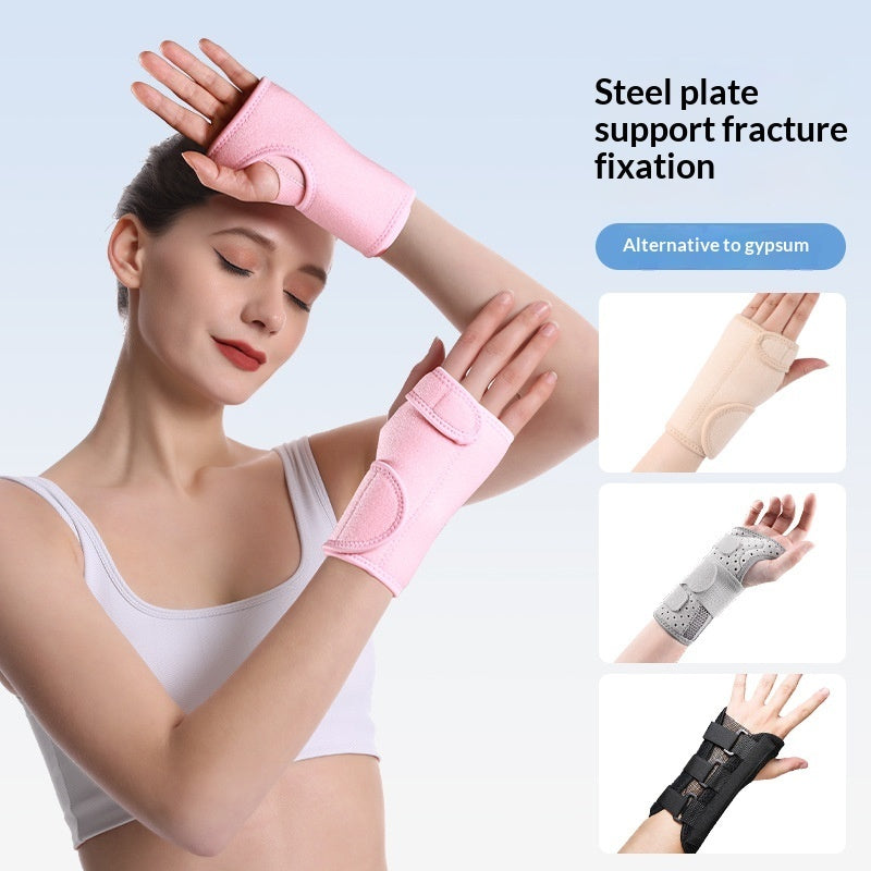 Steel-plate Supported Adjustable Breathable Mesh Wrist Brace For Sports And Sprains