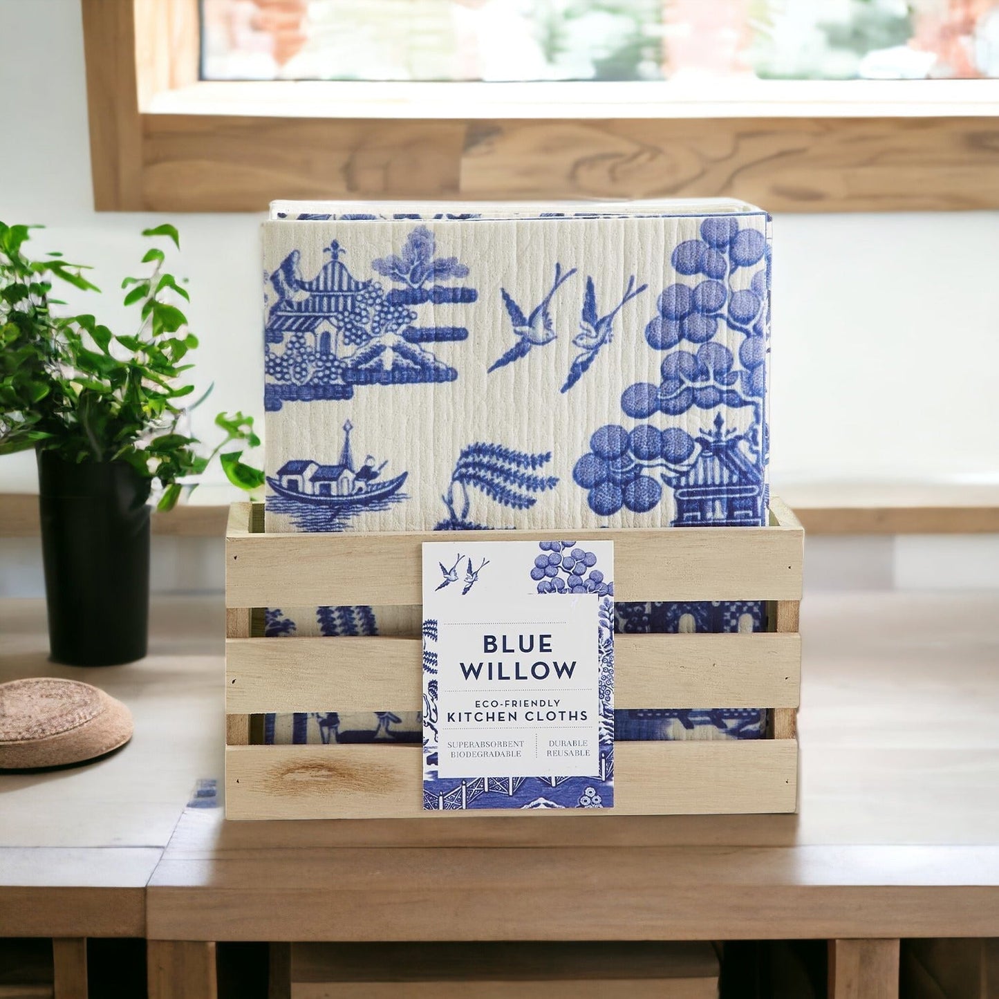 Chinoiserie Öko-Küchentücher – Biologisch abbaubare Zellulose-Baumwolle, 3 Designs