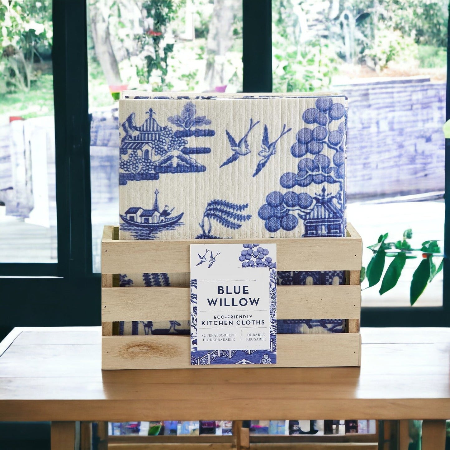 Chinoiserie Öko-Küchentücher – Biologisch abbaubare Zellulose-Baumwolle, 3 Designs