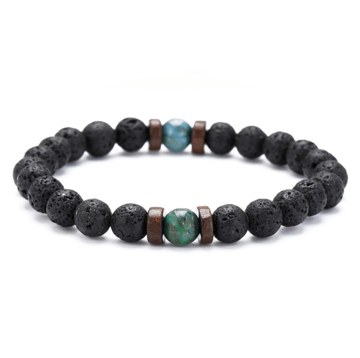 Epic Legendary Volcanic Stone Bracelet For Men And Women Lava Stone Stretch Yoga Bead Bracelet