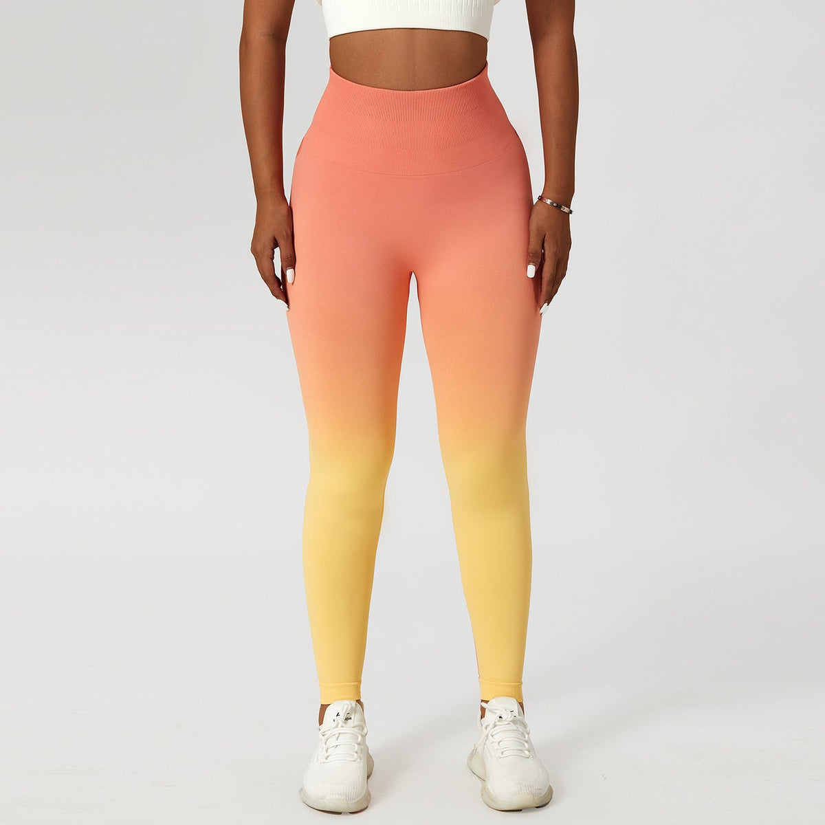 Gradient Fitness High Waist Sportswear Tight Outdoor Pants