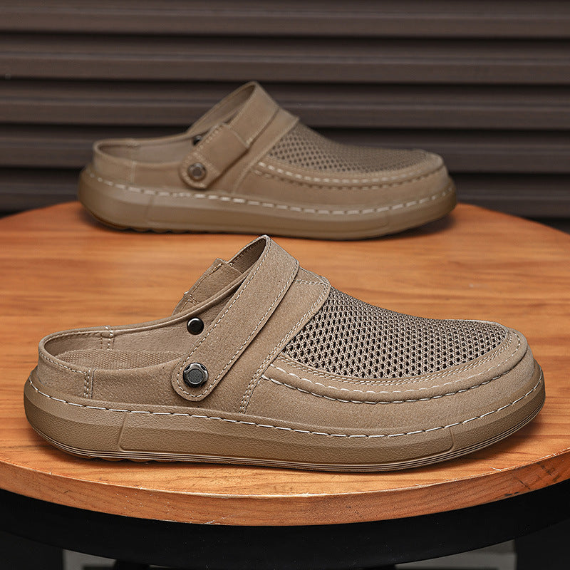 Mens Breathable Mesh Hollow-out Two-way Sandals
