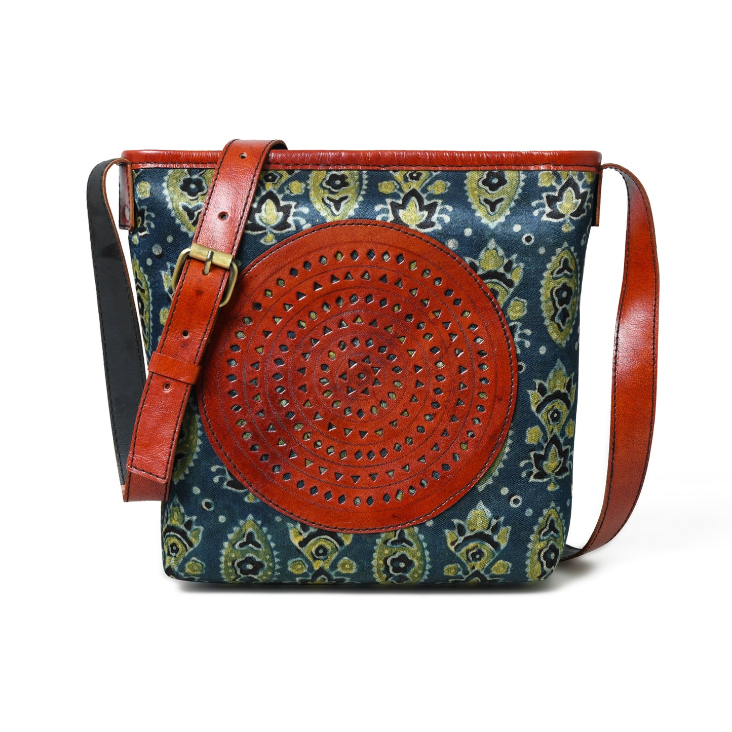 Sac cabas en cuir Ajrakh Heritage