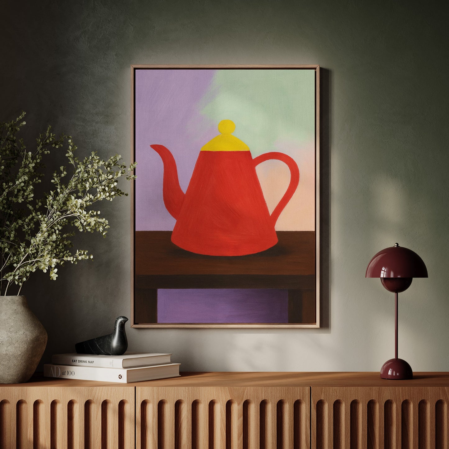 Nature morte à la théière rouge