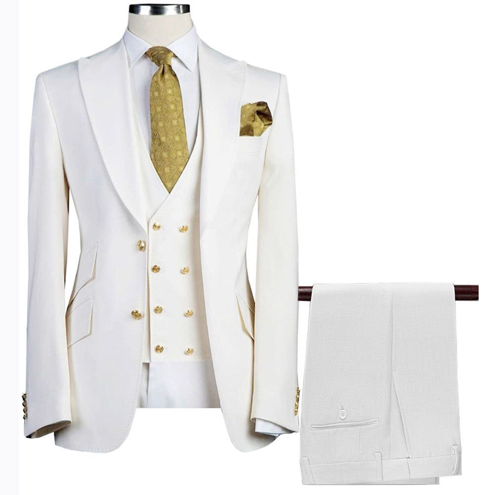 Casual And Versatile Mens Suit Vest Three-Piece Set