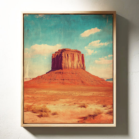 Monument Blaze: Butte Under Western Sky