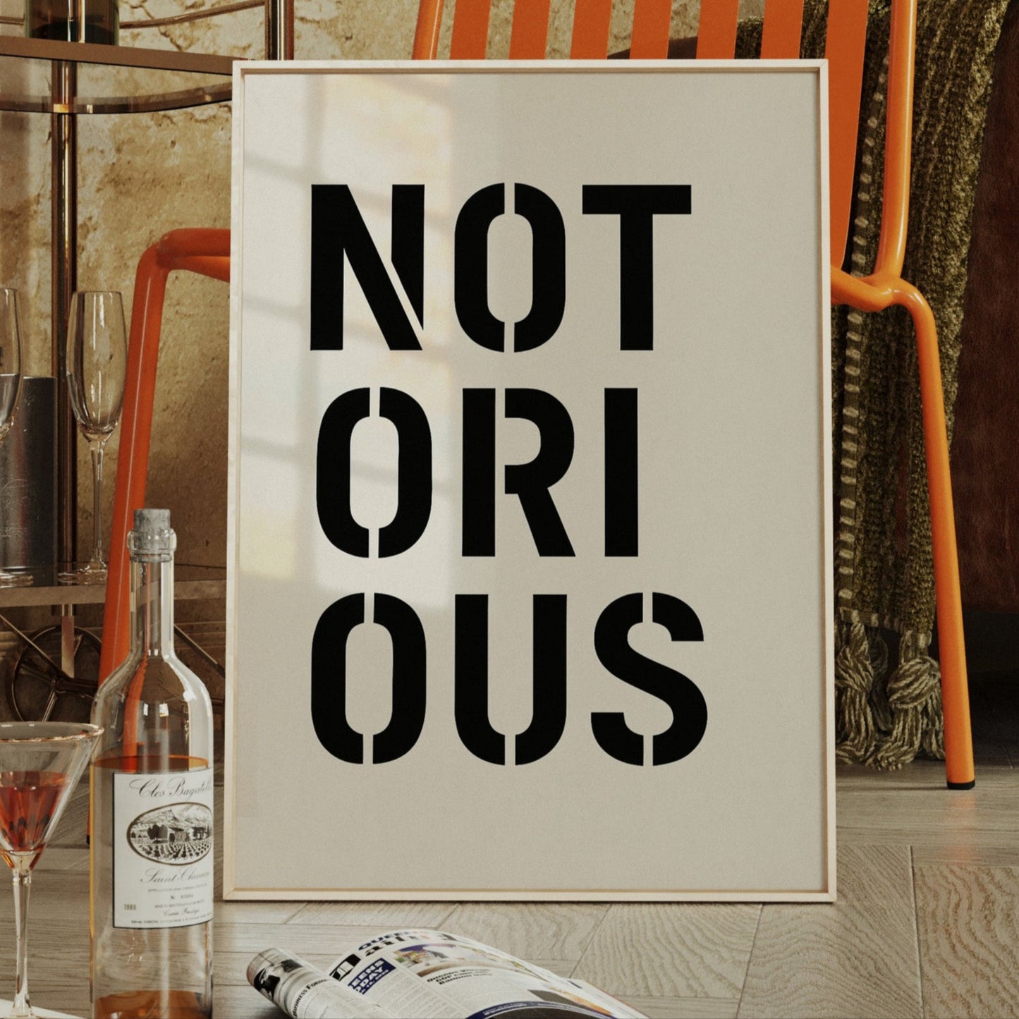 Notorious Bold Stencil Typografie-Druck