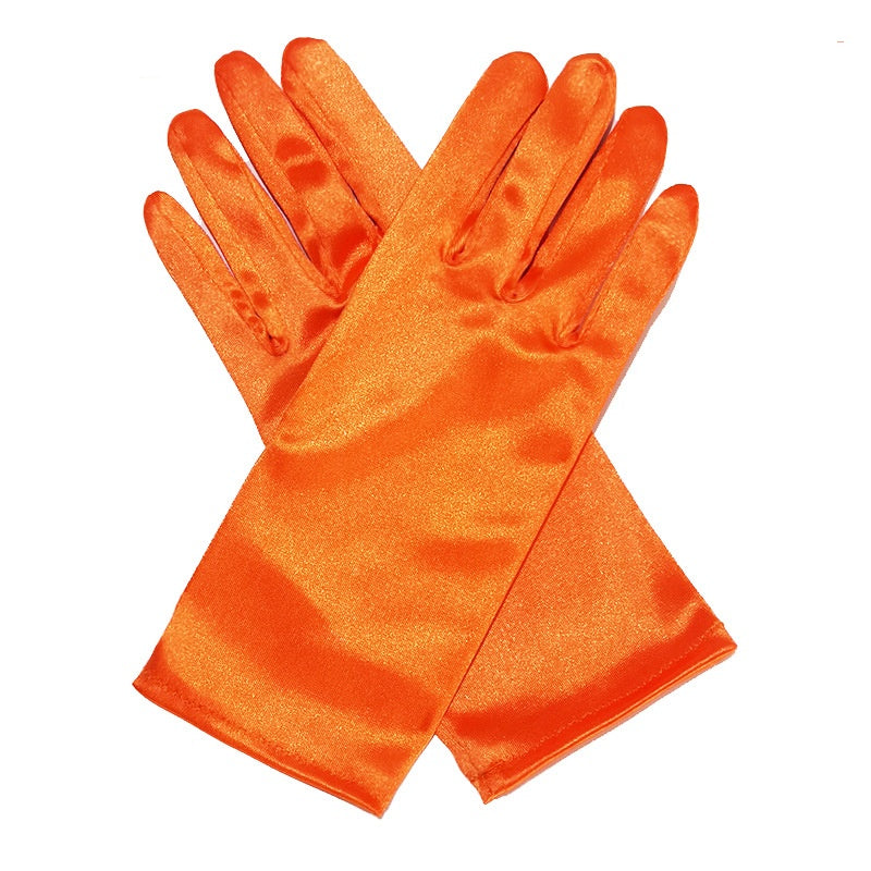 Bridal Wedding Gloves Short Satin Dress Cheongsam Gloves