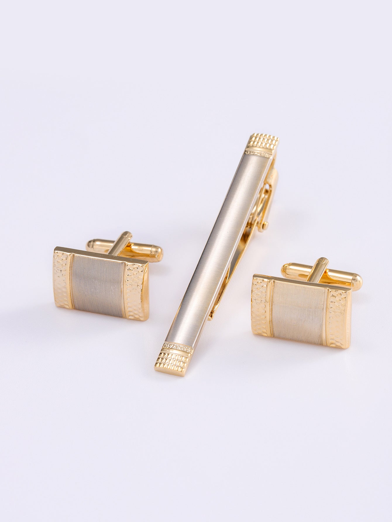 Mens Formal Business Cufflinks And Tie Clip Set
