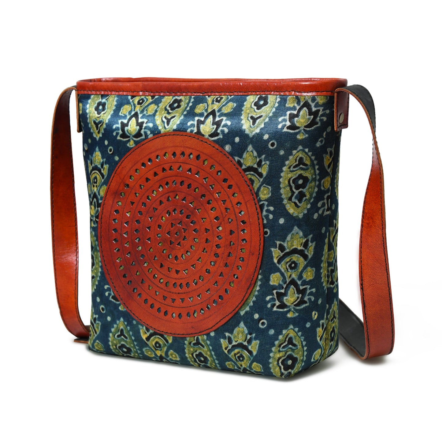 Sac cabas en cuir Ajrakh Heritage