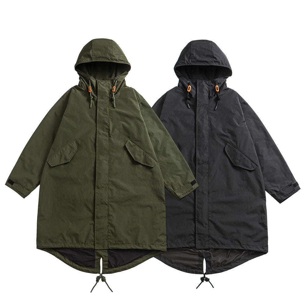 Loose-fit Retro-style Mid-length Trench Coat
