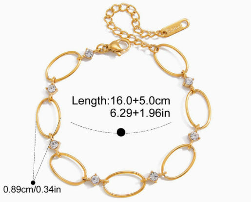 Lucky Pig-Nose Clasp Golden Titanium Steel Bracelet For Women High-End Jewelry