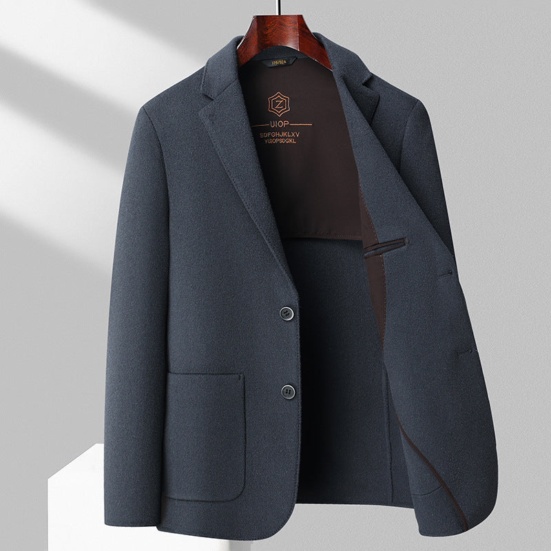 Simple Business-Casual Double-Faced Wool Coat