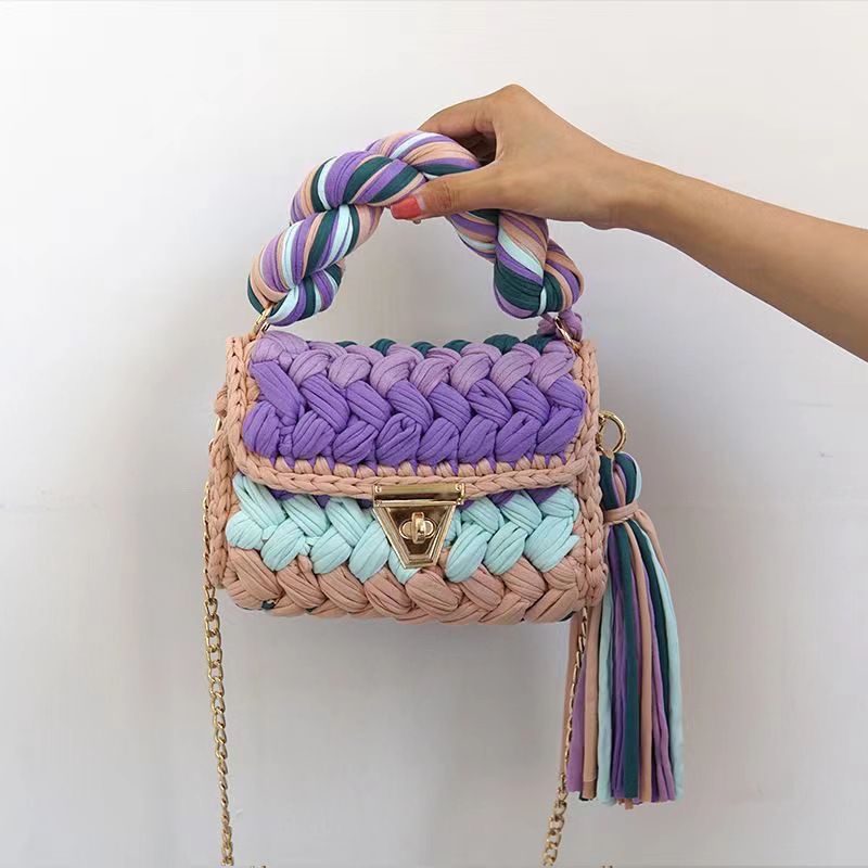 Handwoven Womens Tote Bag Minimalist Style