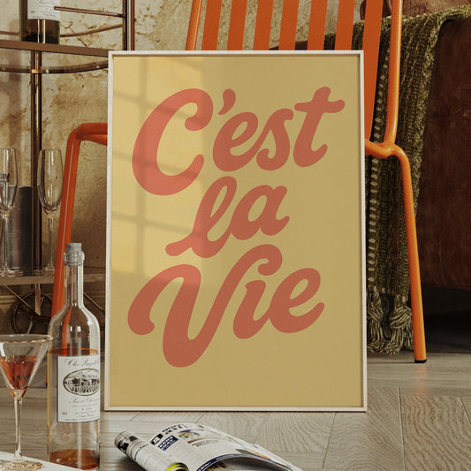 C’est La Vie Décor Mural Rétro