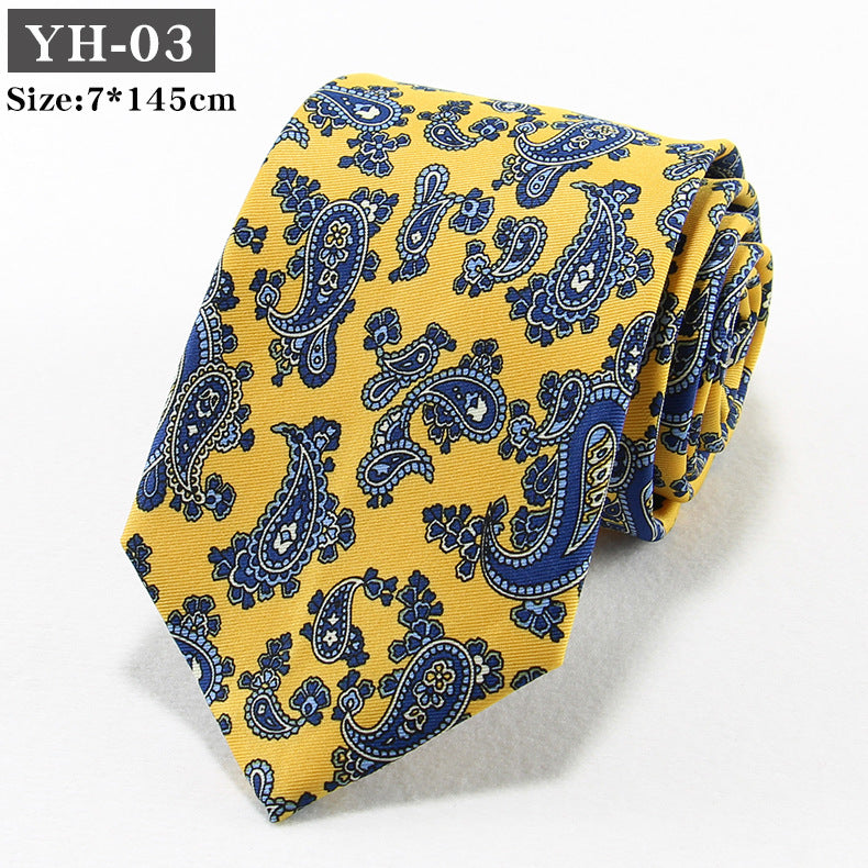 Korean-style Retro Hong Kong style Floral Casual Tie