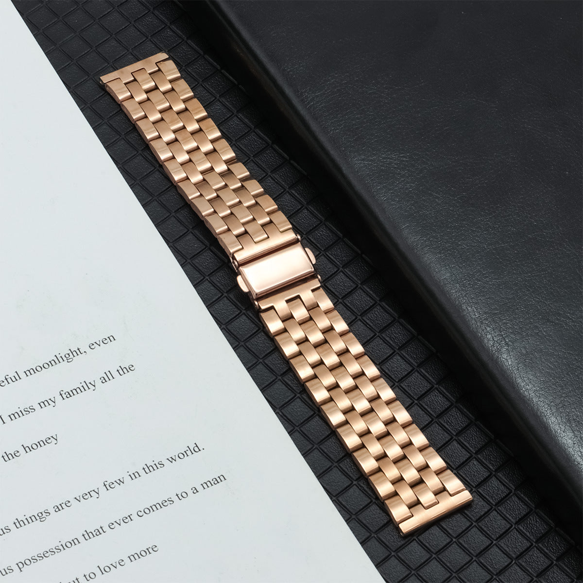 Colorful Five-bead Stainless Steel Strap