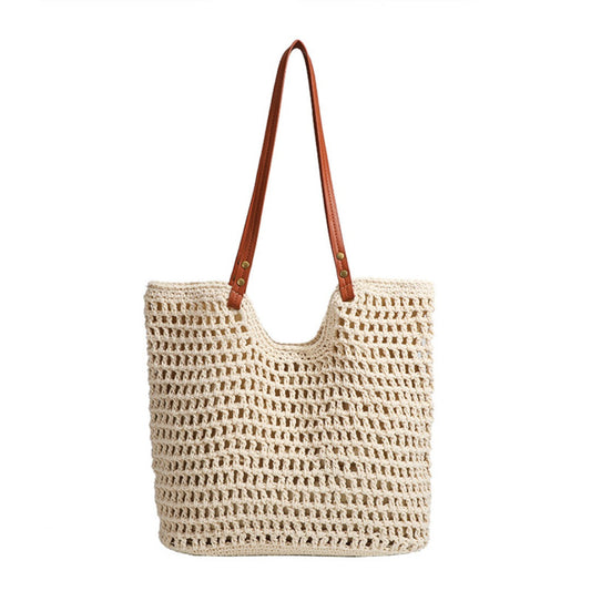 Grid knitted hobo bag, travel commuter shoulder bag, travel large capacity armpit bag, crochet hobo purse