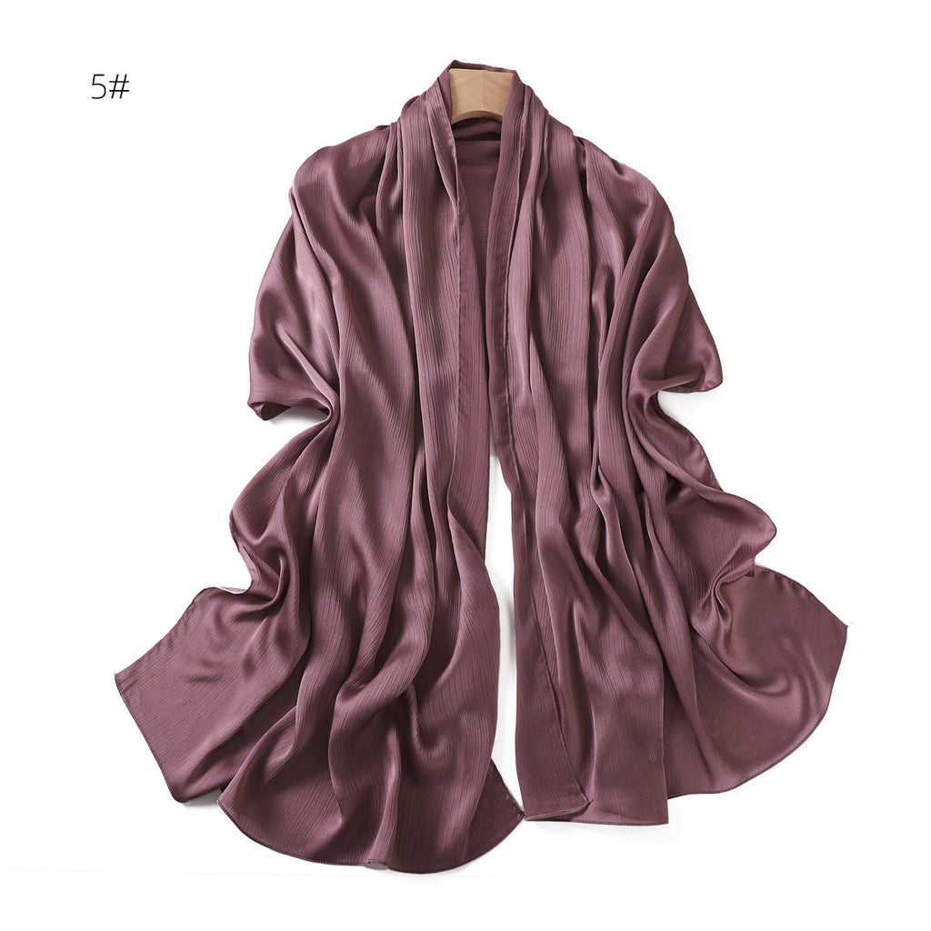 Solid-color Womens Summer Shawl Sunscreen Scarf