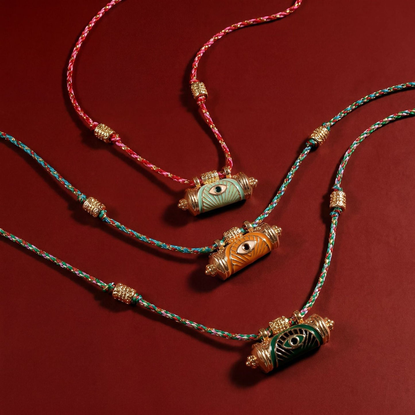 Evil Eye Kaleidoscope Necklace Clavicle Chain