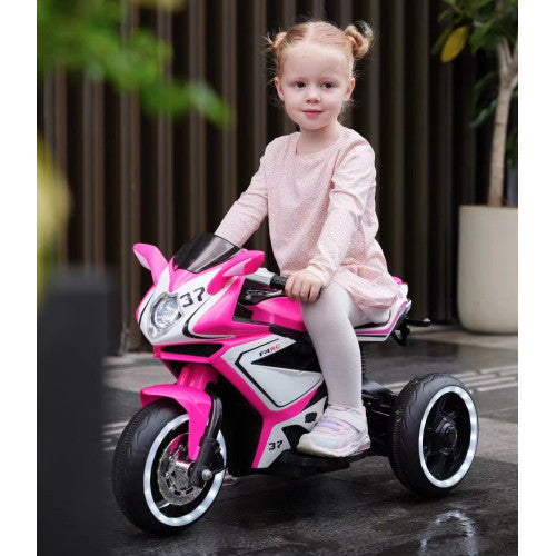 Kids 6V Electric Ride-On Motorcycle, Battery Powered Toy Bike for 3-4 Year Olds