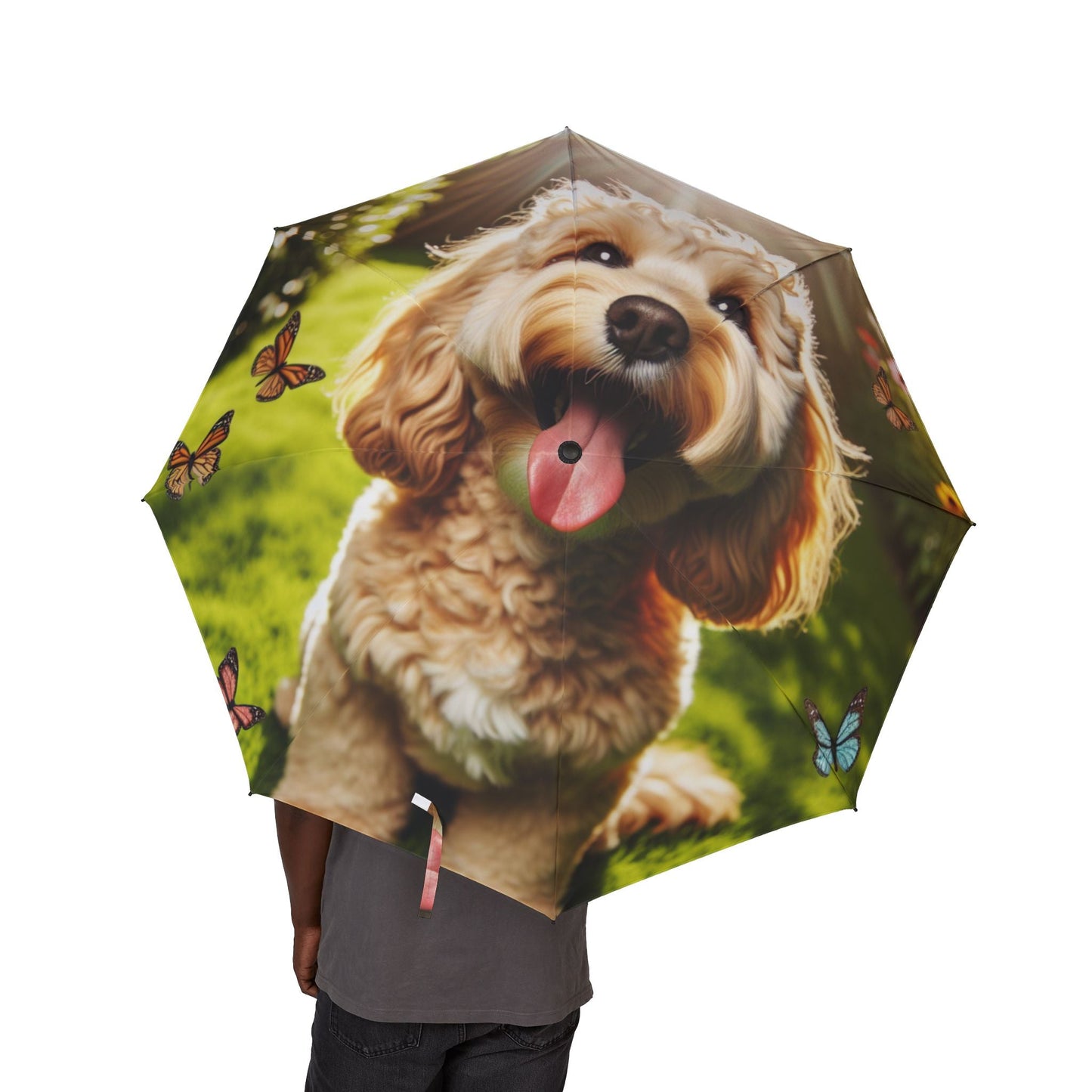 Parapluie semi-automatique 48" – Grand parapluie de voyage coupe-vent