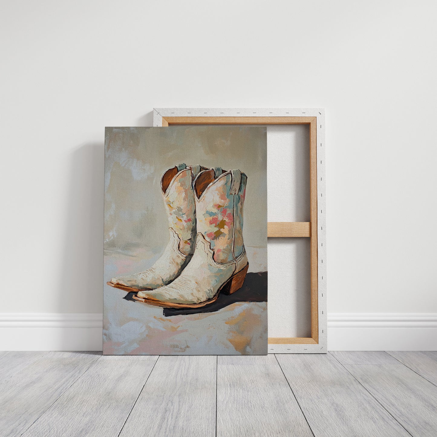 Bemalte Sohlen: Florale Cowboystiefel