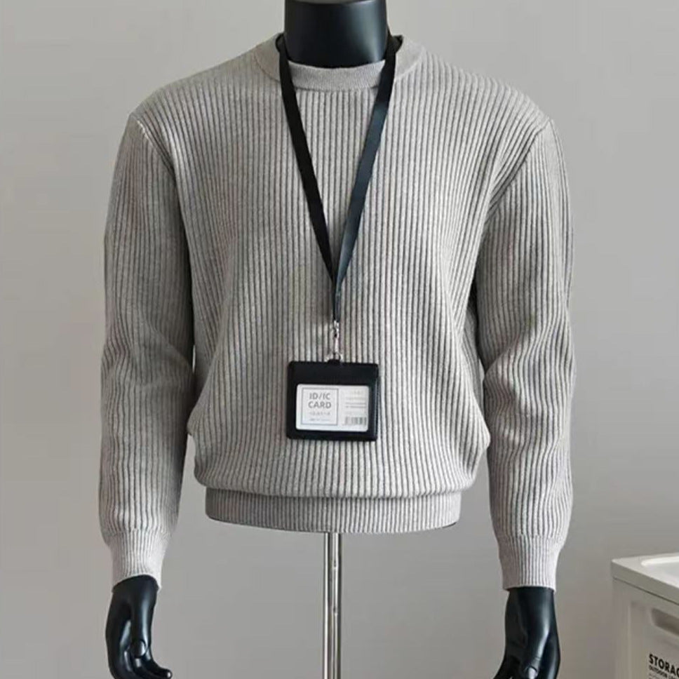 Knitted Sweater Men's Retro Loose Long-Sleeve Top