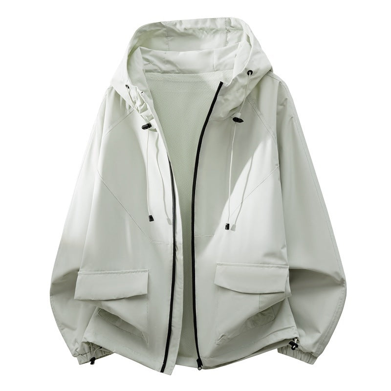 Spring And Autumn Unisex Jacket Mens Three Dimensional Line Design American Style