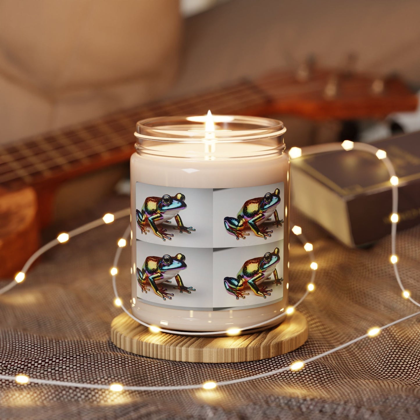 Bougie parfumée en cire de soja avec pot en verre