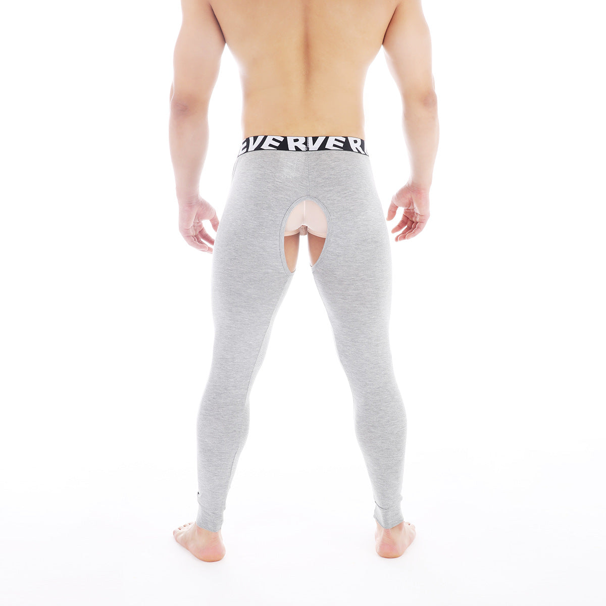 Men's Slim-fit Thermal Underwear Sexy Open-end Breathable Off-free Bottoming Long Pants