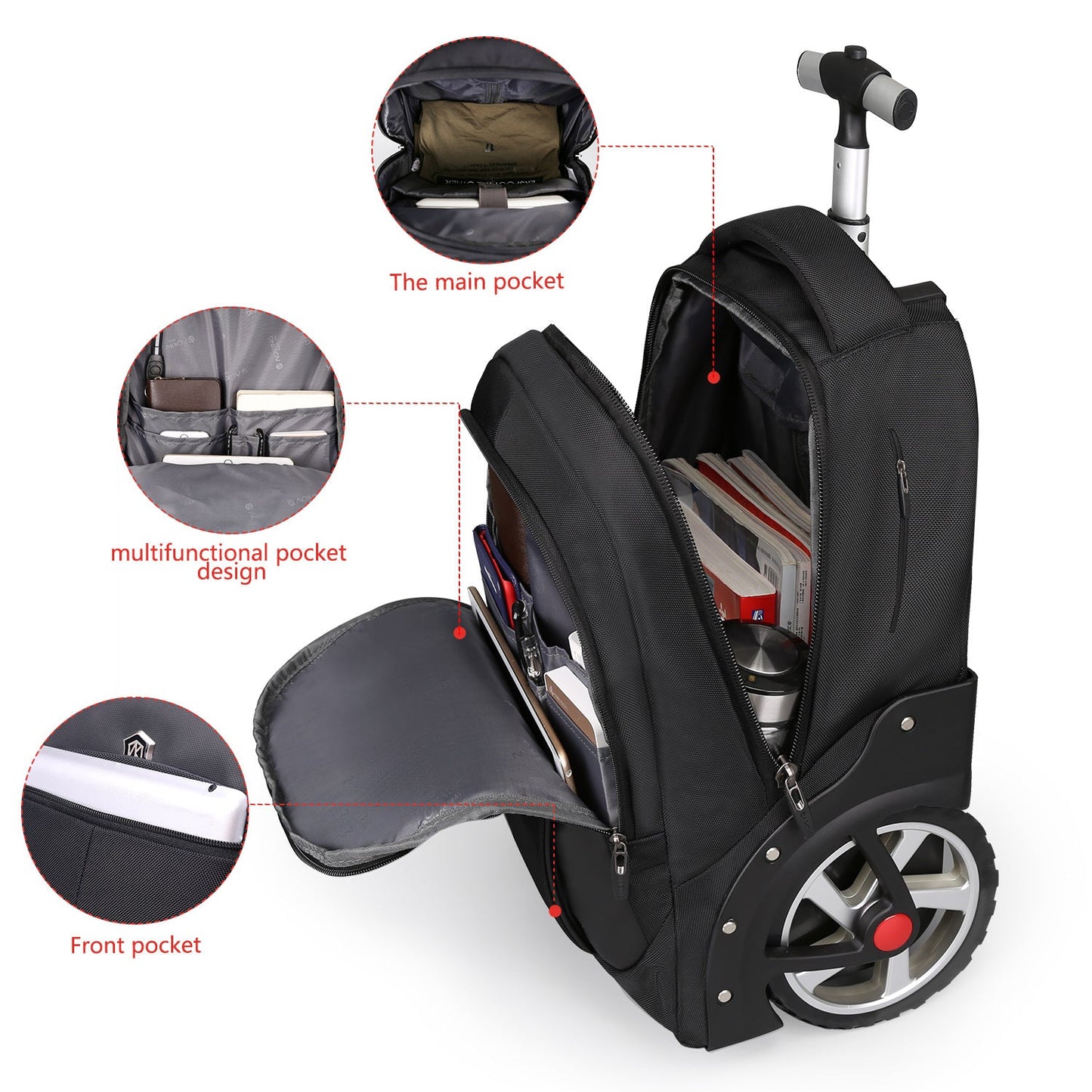 Large-capacity 18-inch Load-reducing Trolley Bag