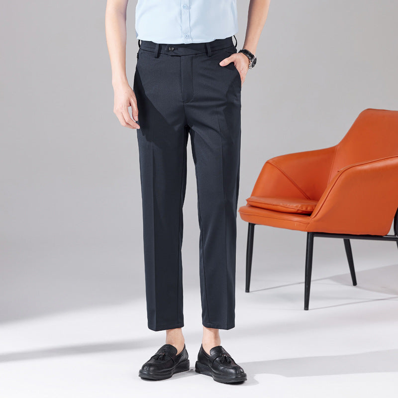 Anti-wrinkle High-quality Light-business Casual Mid-to-high-waist Trousers