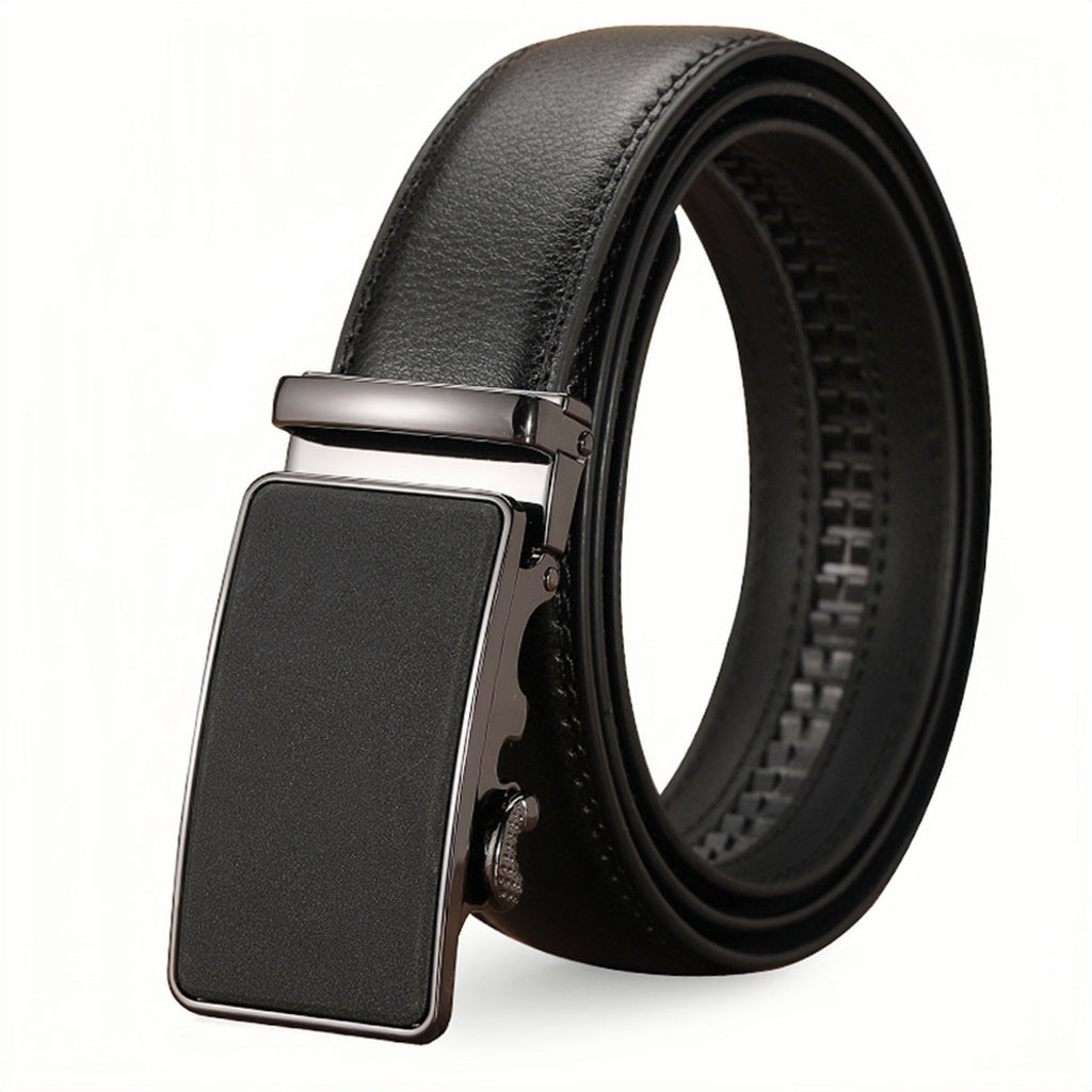 Mens Genuine Leather Belt With Automatic Buckle