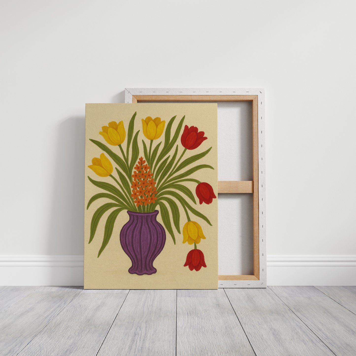 Tulips in a Plum Vase