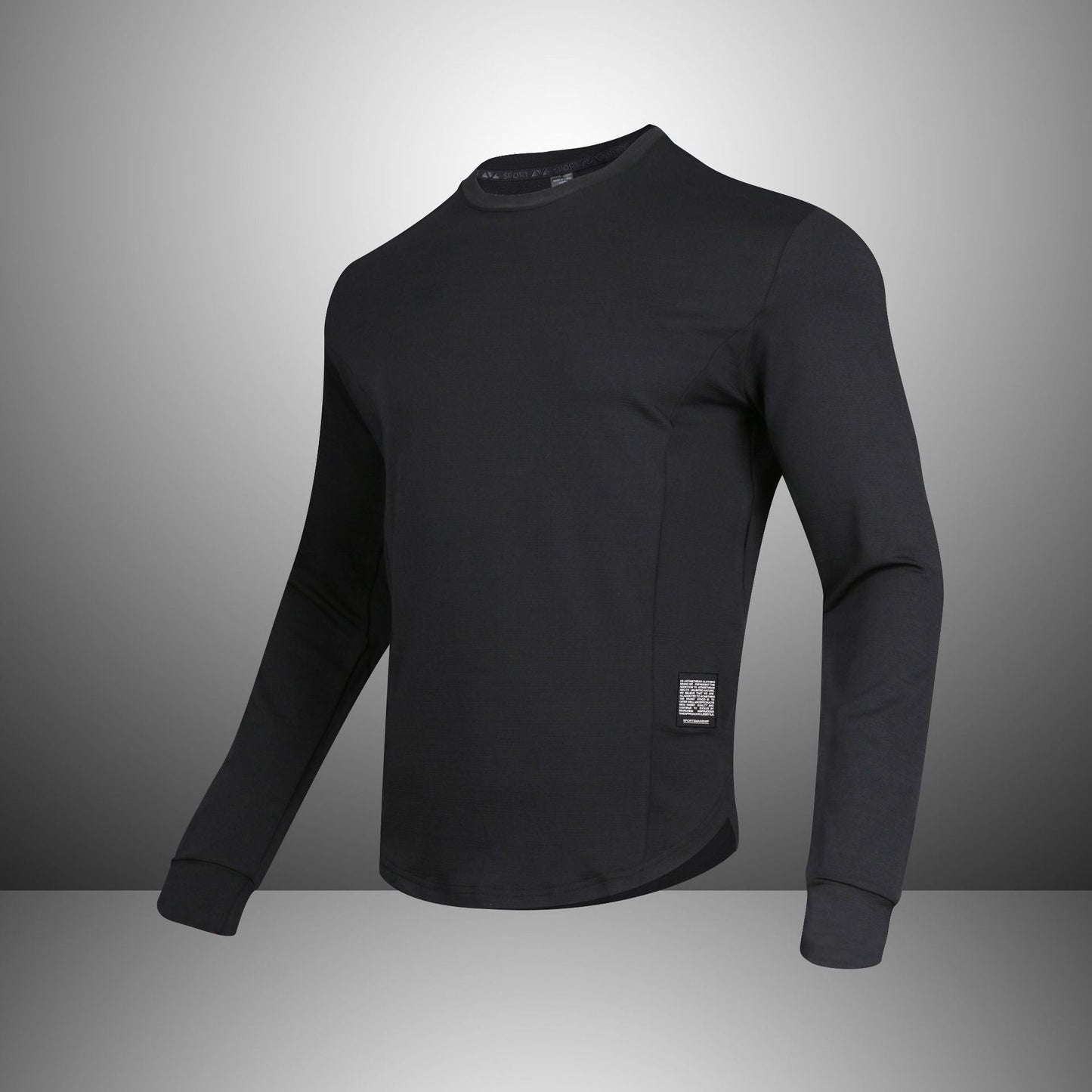 Outdoor Crew Neck T-shirt Sweater Loose Casual Quick-drying Sports Workout Long Sleeve