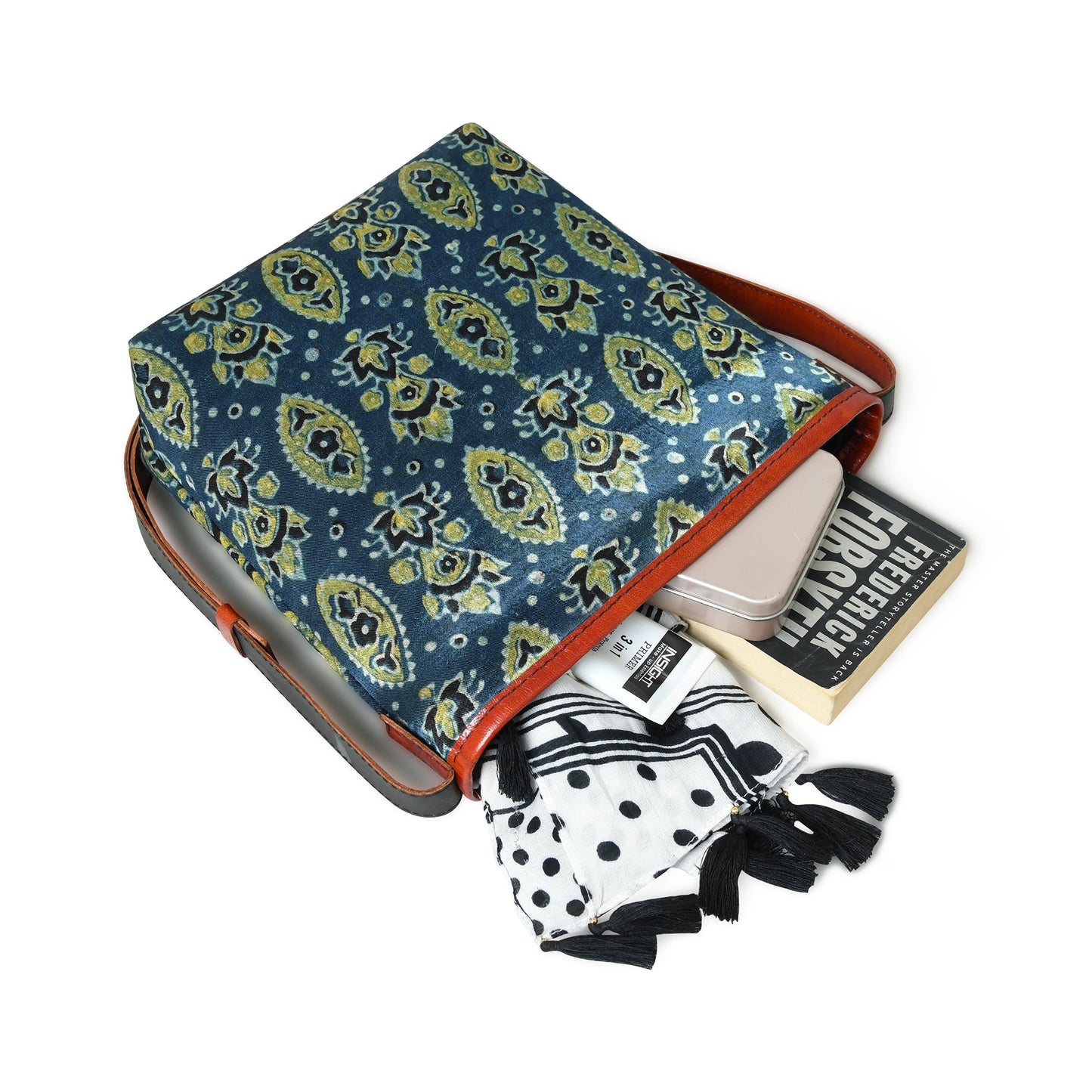Sac cabas en cuir Ajrakh Heritage