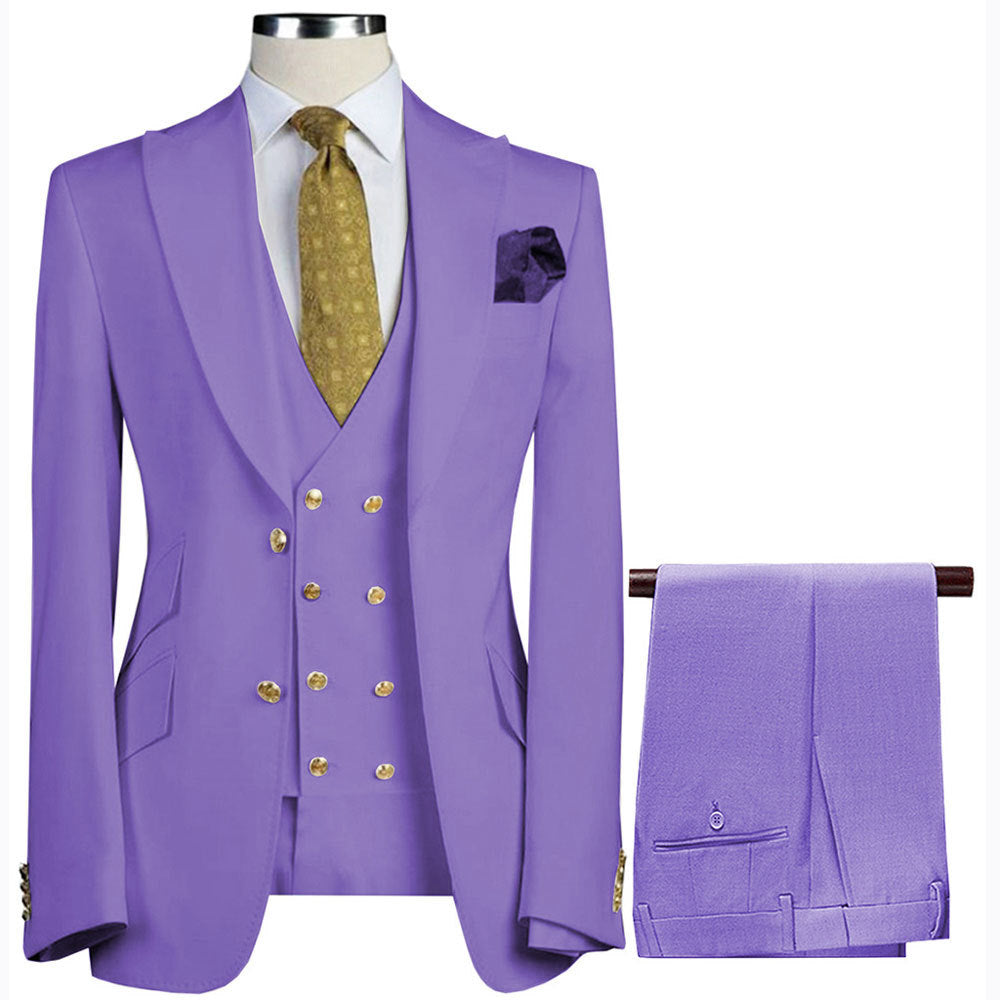 Casual And Versatile Mens Suit Vest Three-Piece Set