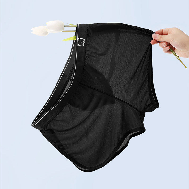 Men's Ice Silk Mesh Aro Pants Smooth Quick-Dry Cool Boxer Shorts