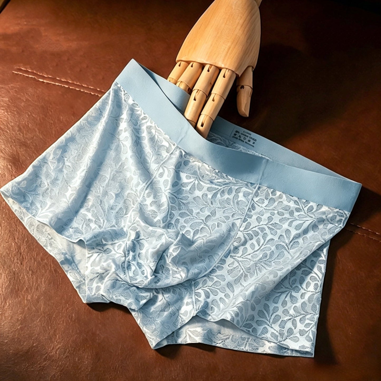 Seamless Ice-silk Mens Underwear Bare-feel Lace Sexy