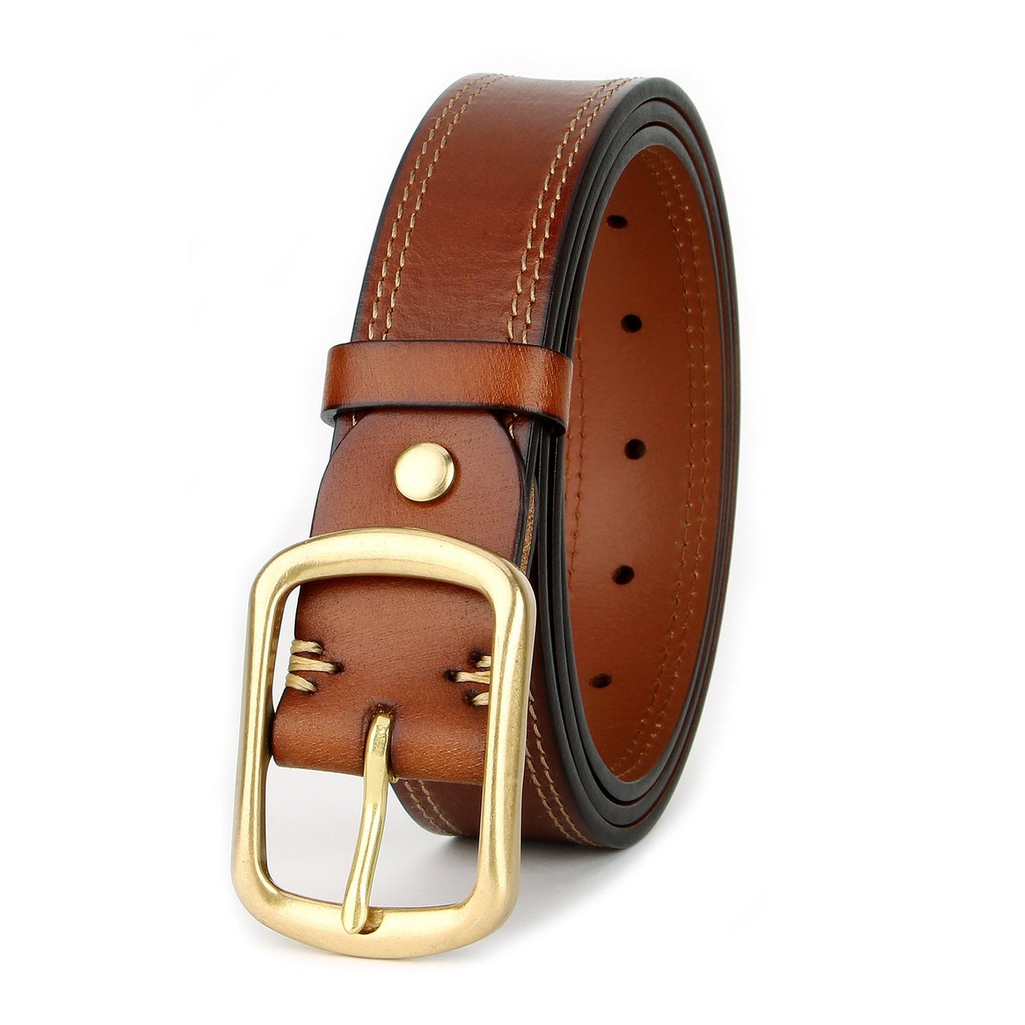 Vintage Distressed Belt Made From Full-grain Cowhide