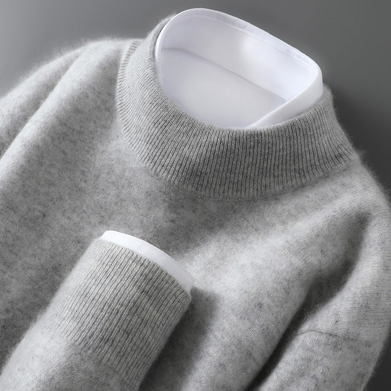 Men's Casual Loose-Fitting Cashmere Base-Layer Sweater
