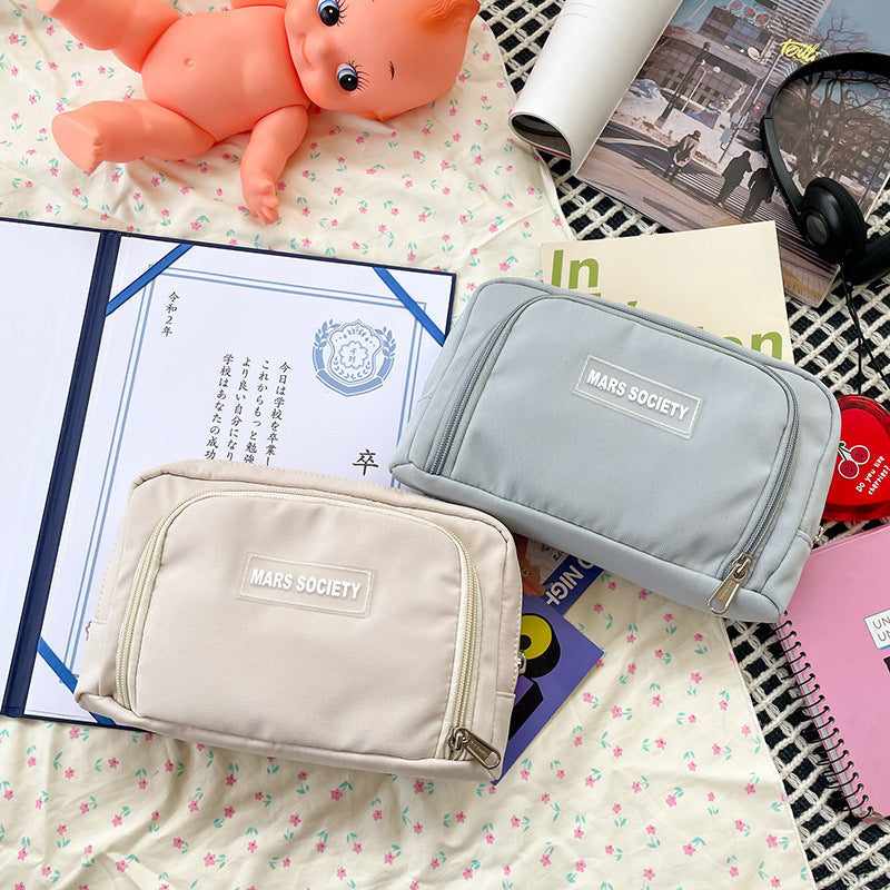 Simple Girl Student Large Capacity Pencil Case