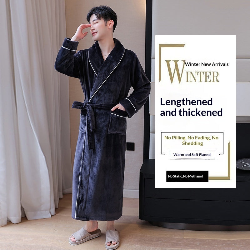 Double-sided Fleece Loose-fitting Nightgown Loungewear