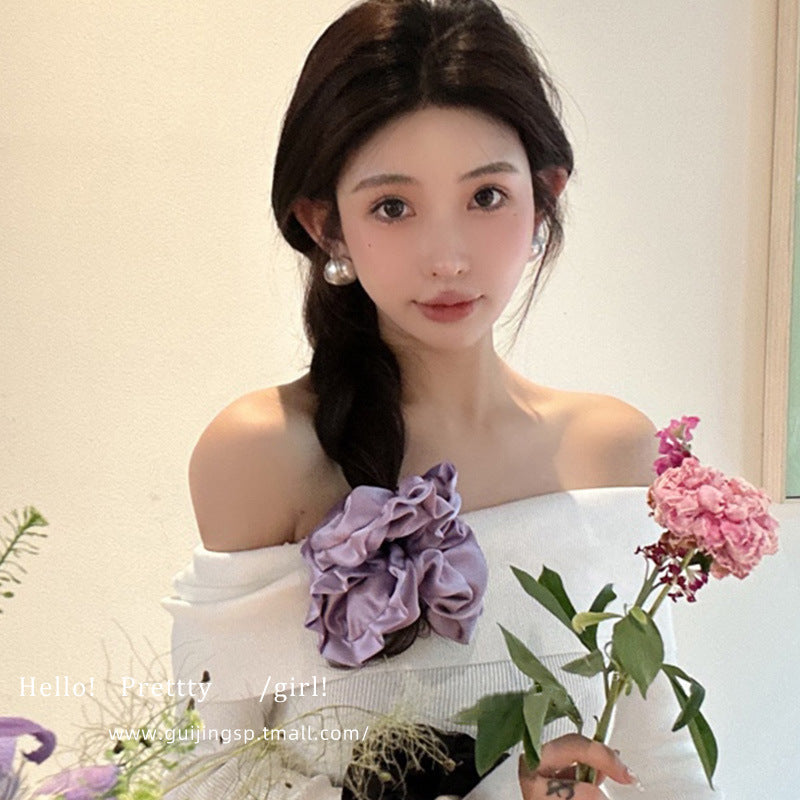 Korean Ballet Style Pleated Oversized Pillow Hair Ring